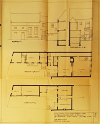 <p>Opmeting van de bestaande toestand van Bloemendalstraat, behorend bij de bouwaanvraag van 1947 (tekening HCO).</p>
